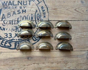 9 Pressed Brass Drawer Pulls