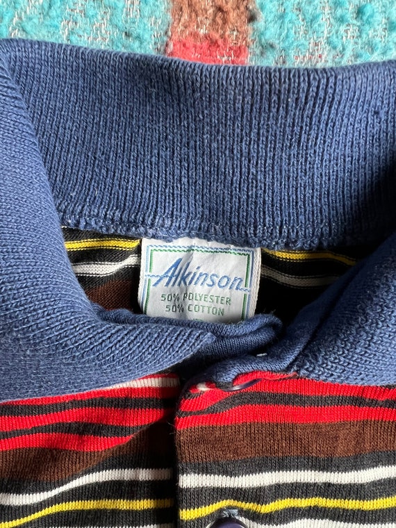 Vintage 1980s Kids Striped Atkinson Polo Shirt - image 3