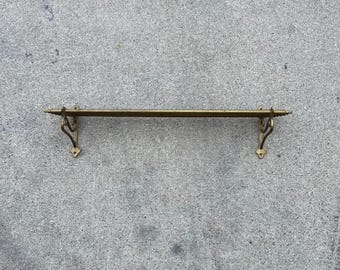 Contemporary Brass Railroad Shelf Rack