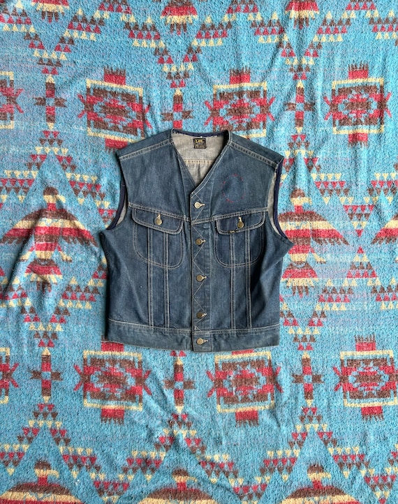 Vintage 1960s Sanforized Lee 101 J Denim Cutoff Jacket Pat. 153438