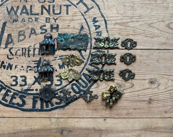 Set of Salvaged Antique Furniture Keyholes