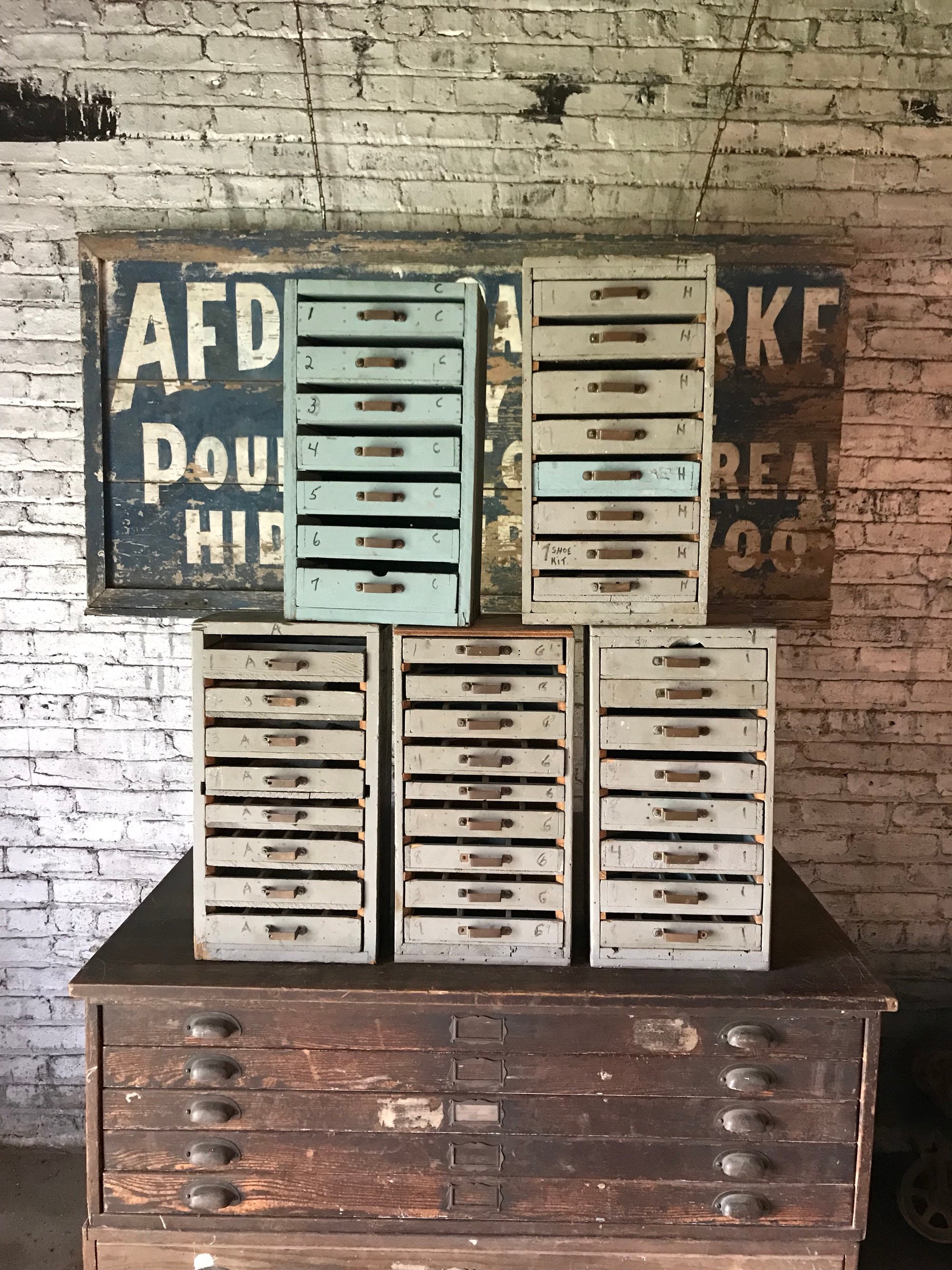 Vintage Furniture Repair Shop Wood Parts Cabinets Industrial Etsy