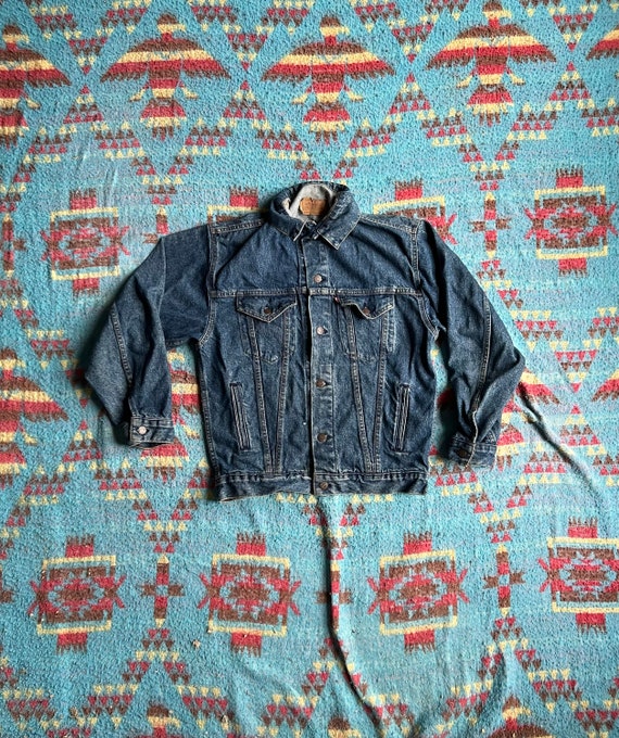Vintage Levi's Denim Trucker Jacket 57508-0218 Made in USA - Etsy