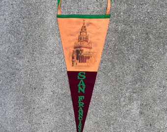 Vintage San Francisco Souvenir Felt Pennant Home Decor