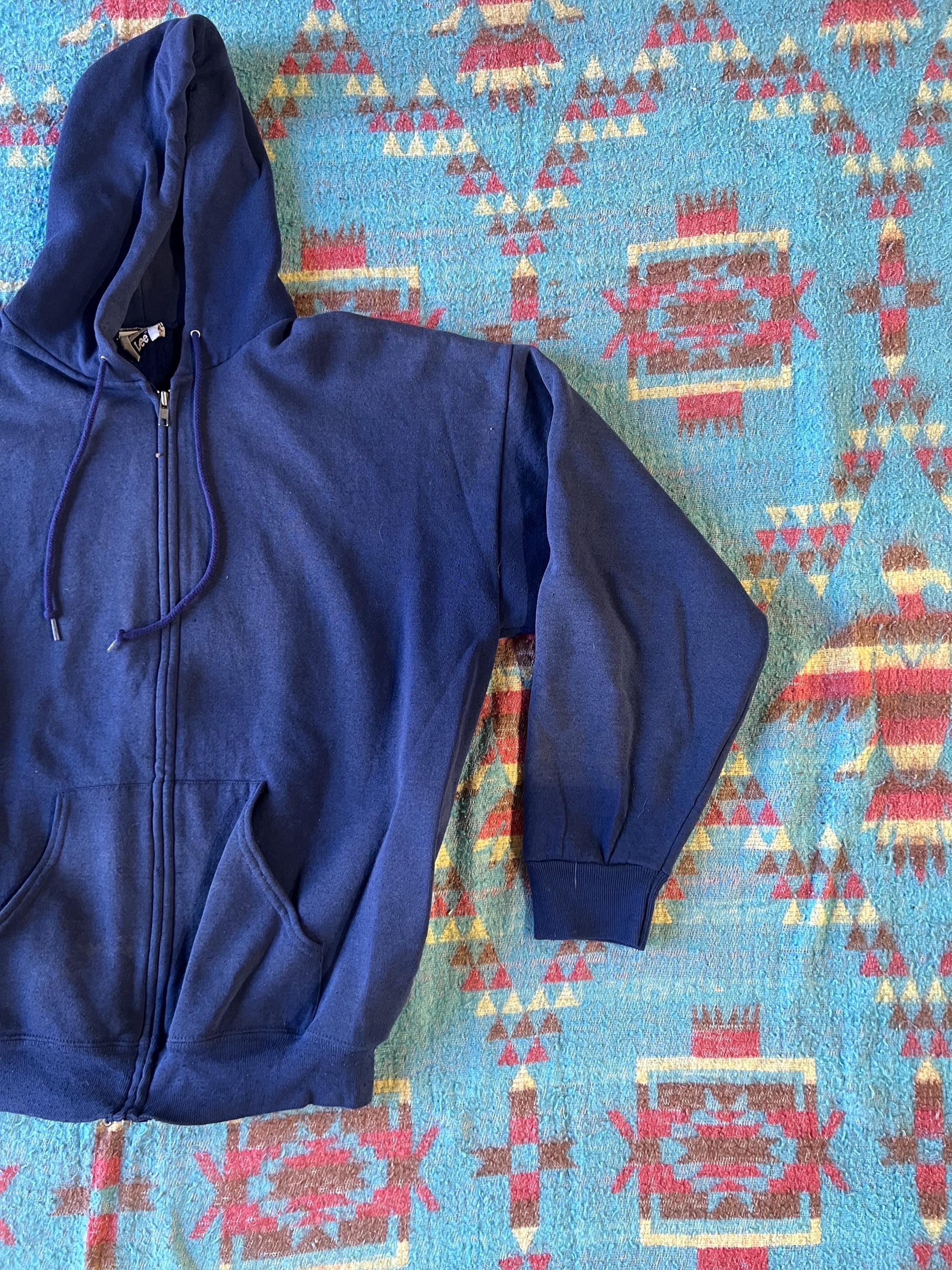 Vintage 1980s Lee Zip up Hooded Sweatshirt - Etsy