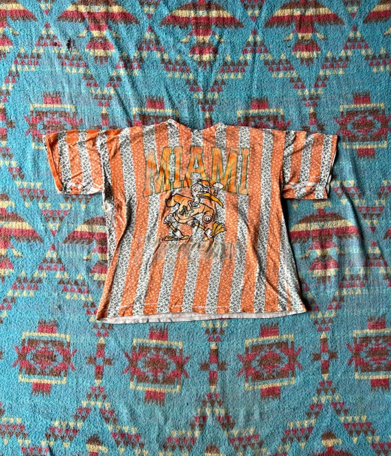 Vintage 90s AOP Miami Hurricanes Shirt