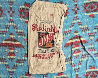 Vintage Reliable JM Schultz Seed Co Dieterich, IL Seed Sack