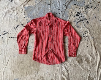 Vintage 60s Youth Tom Sawyer Press Gard Button Up Shirt