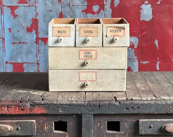 Repurposed Cheese Box Drawer Lot Rustic Home Storage