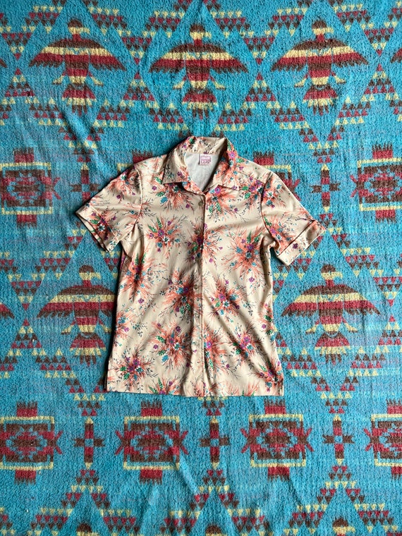 Vintage 1970s Womens Mendota Button Up Shirt