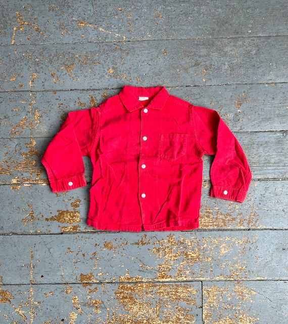 Vintage 50s Kids Sanforized Button Up Shirt - image 1