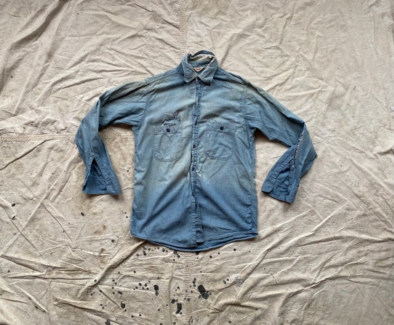 Vintage 50s Penneys Compass Sanforized Chambray Bu