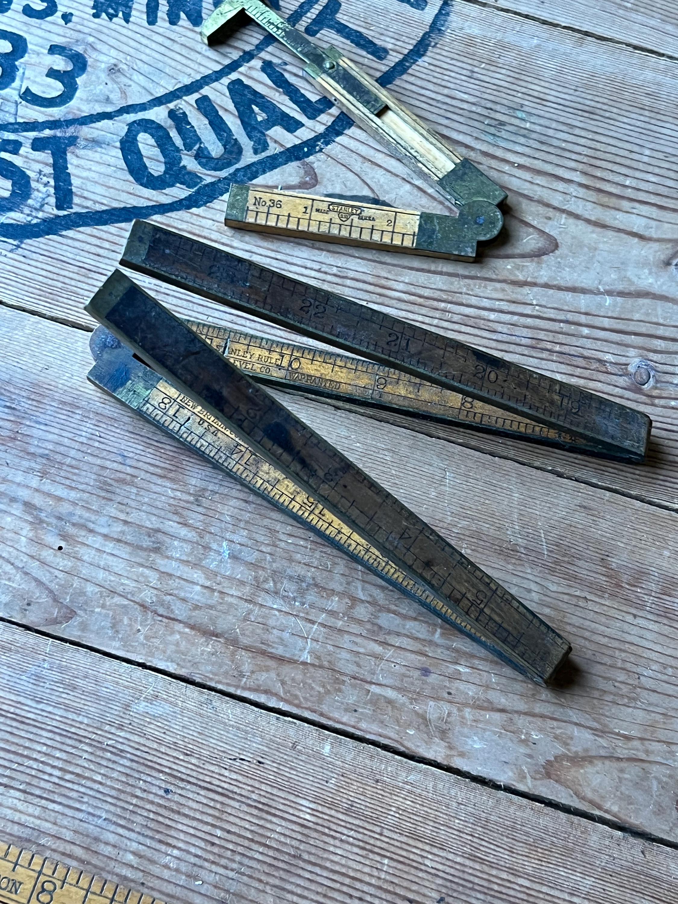 Set of 3 Antique Wood Folding Rulers Stanley 36 & 62 Upson 68 - Etsy