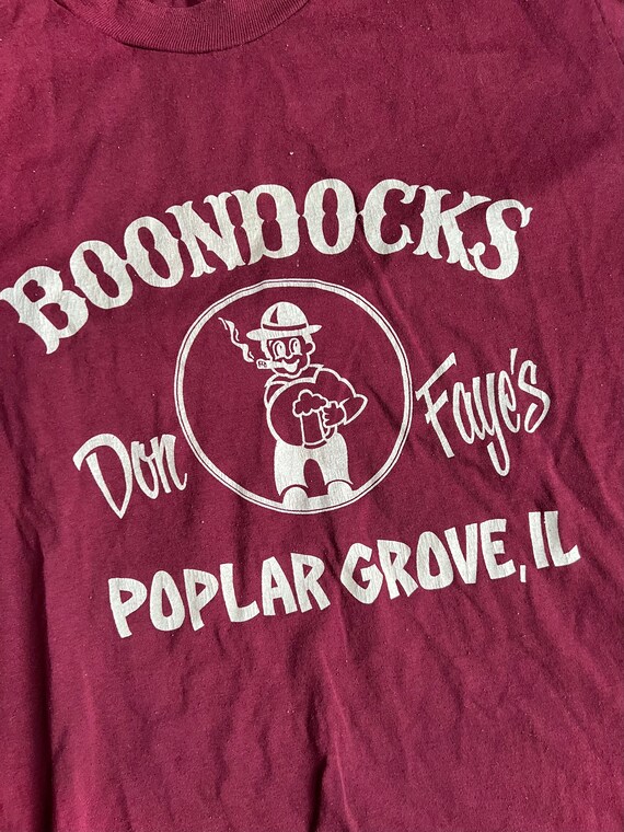 Vintage 1980s Boondocks Bar Poplar Grove, IL Shirt - image 3