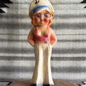 サーフガール　置物　ビンテージ Chalkware Sailor Girl - Etsy