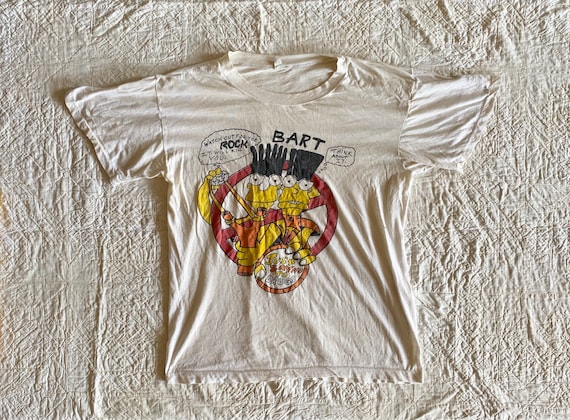 Vintage Bootleg Bart Simpson Anti-Crack No Drugs T