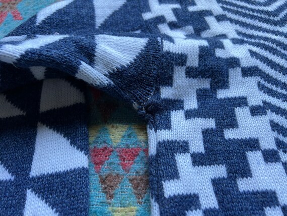 Vintage 80s Geometric Crewneck Sweater - image 5