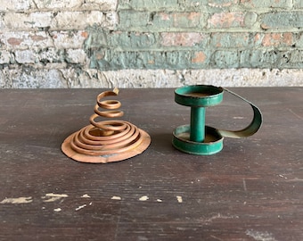 Pair of Primitive Homemade Candle Holders