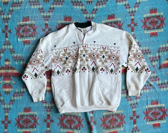 Vintage 1990s Art Unlimited Sportswear Southwestern Sweatshirt