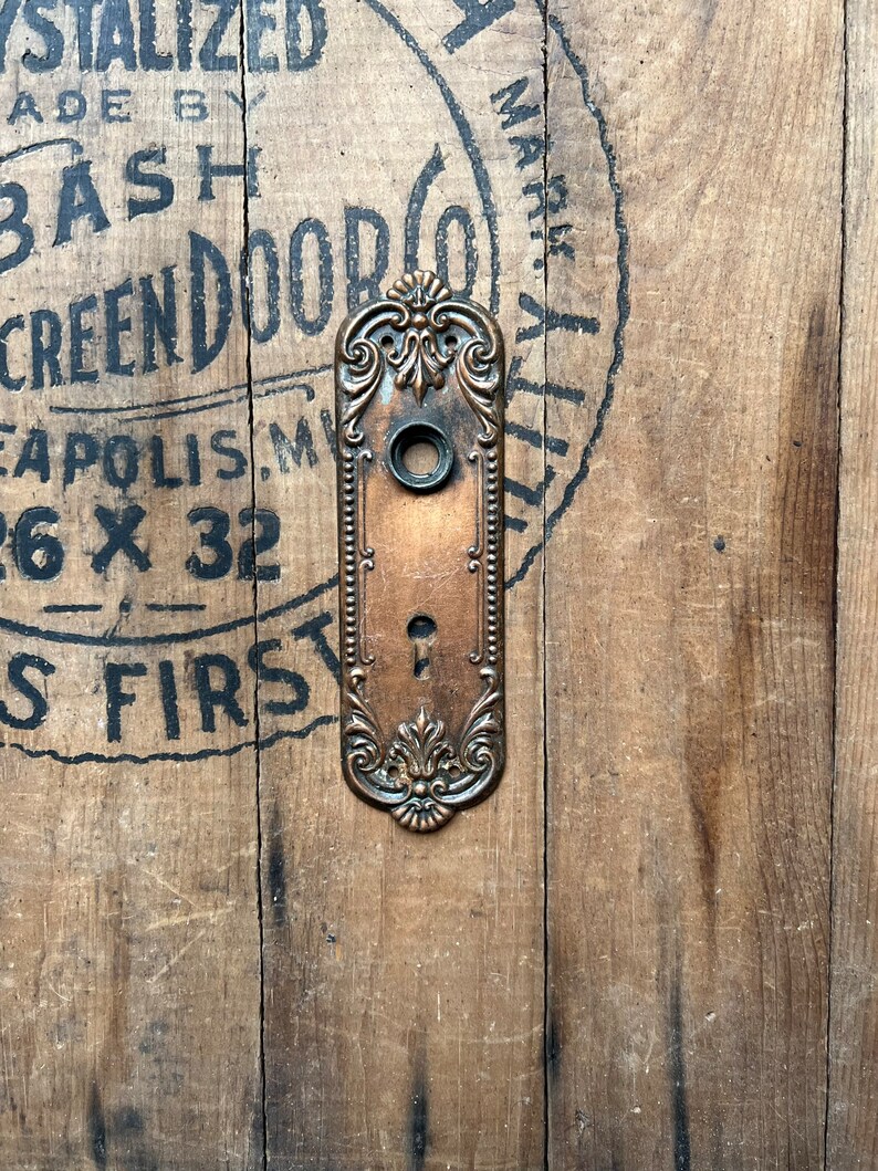 Salvaged Victorian Pressed Door Plate image 1