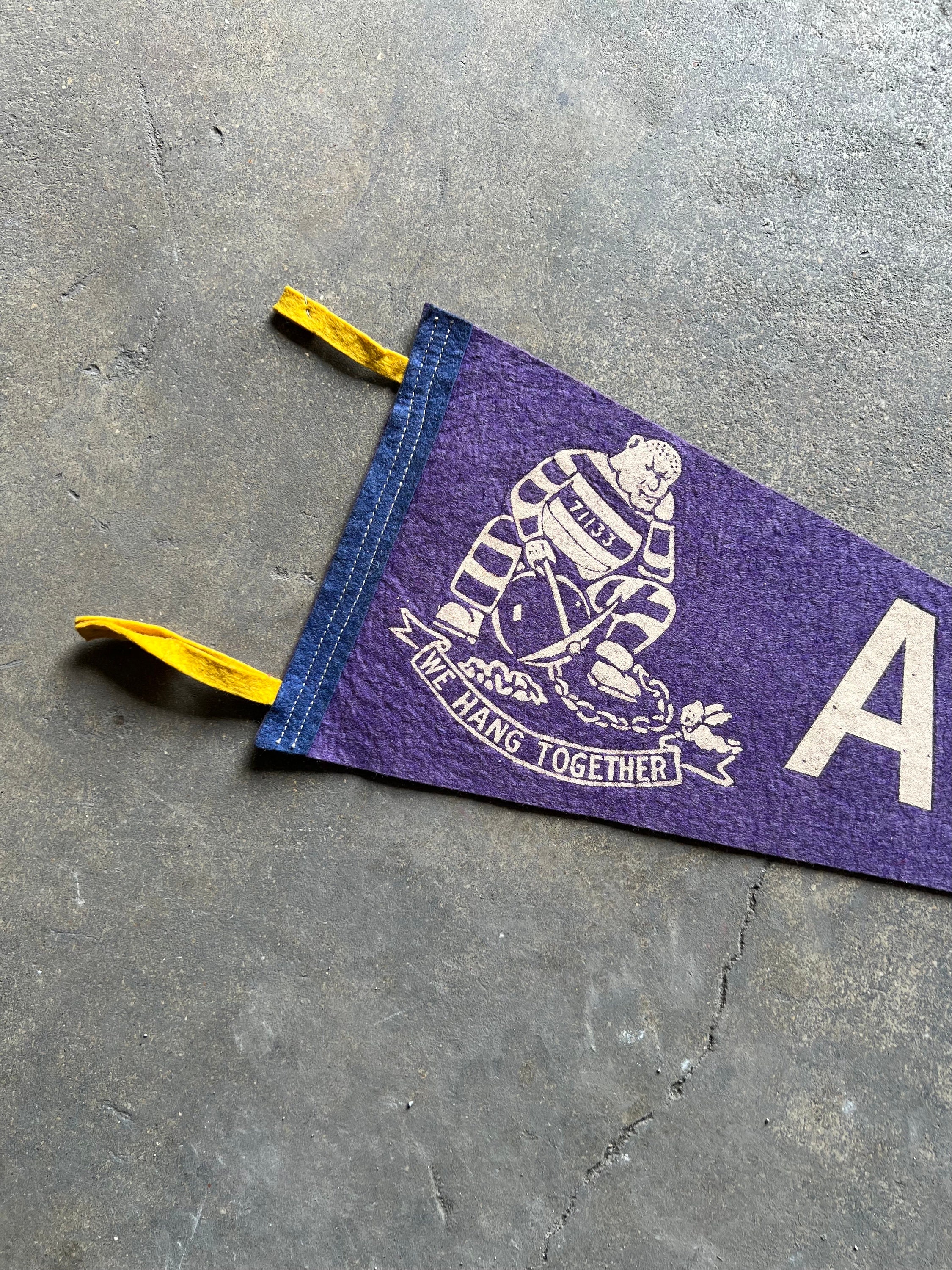 Vintage Atlanta Federal Prison Felt Souvenir Pennant 'we Hang