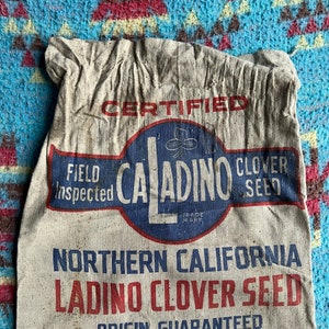 Vintage California Ladino Clover Willows, CA Feedsack image 2