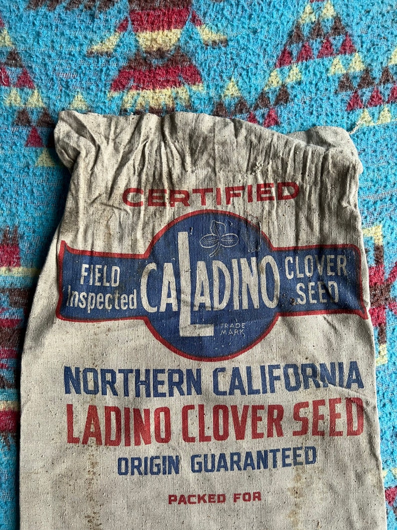 Vintage California Ladino Clover Willows, CA Feedsack image 2