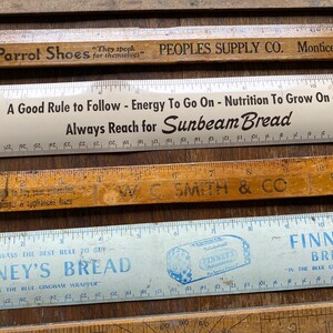 Vintage Lot of Wood & Metal Advertising and Classroom Rulers - Etsy