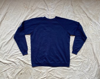 Vintage 1980s Athletic Raglan Crewneck Sweatshirt