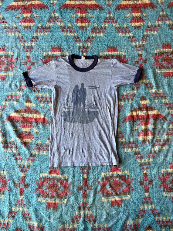 Vintage 1970s St. Petersburg, FL Thrashed Ringer T Shirt