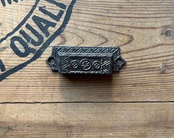 1890s Cast Iron Victorian Drawer Pull