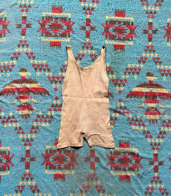 Vintage 1920s Childs One Piece Wool Swim Suit Gem