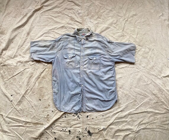 Vintage 50s Big Yank Sanforized Chambray Button Up