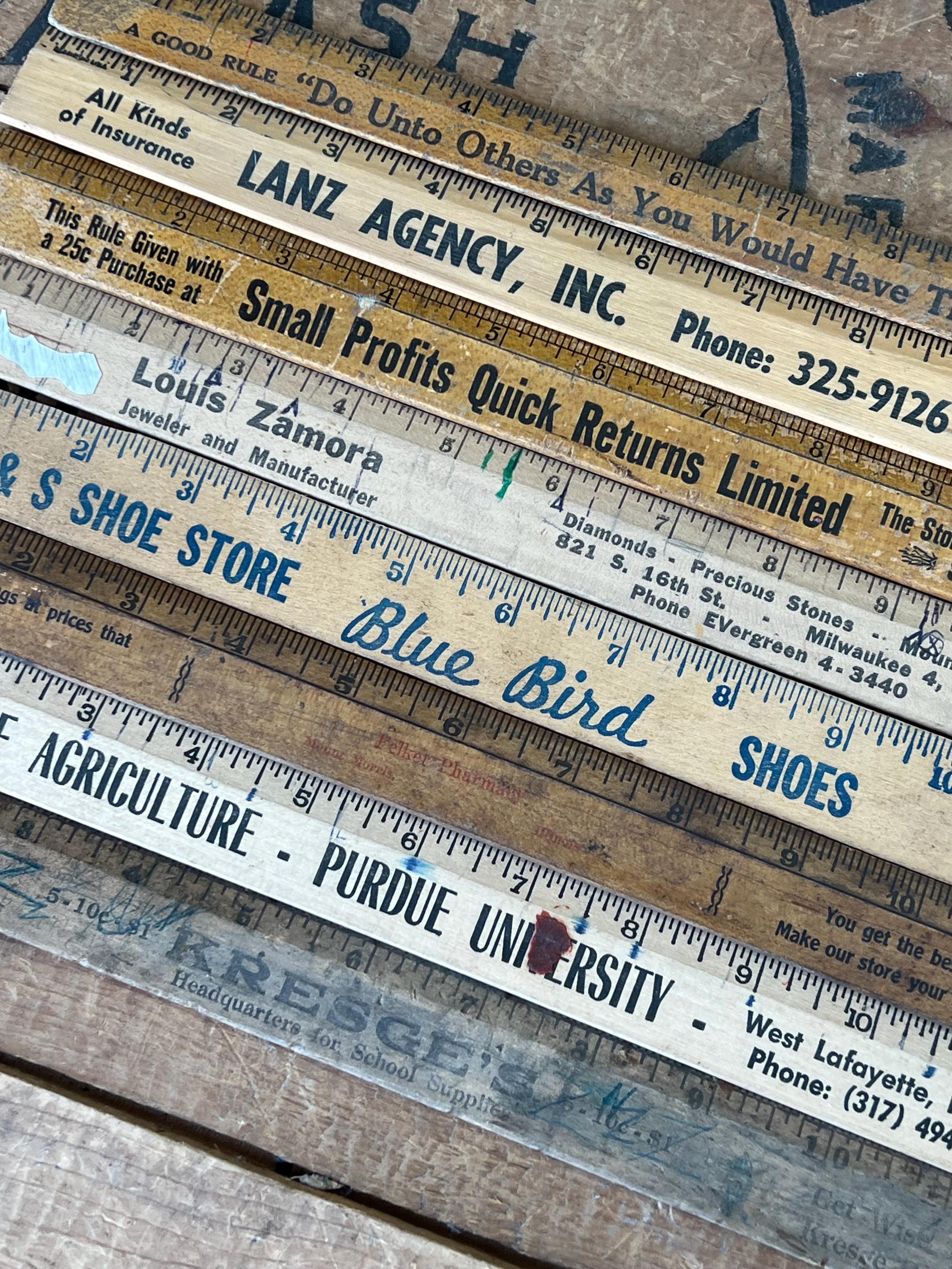 Vintage Lot of 8 Wood Advertising and Classroom Rulers - Etsy