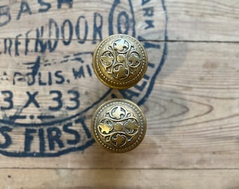 Ca. 1890s Russell & Erwin Amarat Doorknobs Victorian Era Salvage H-26800