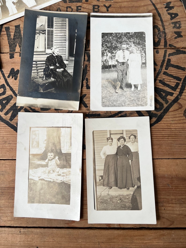 20 Antique RPPC Real Picture Postcard Photo Lot image 6