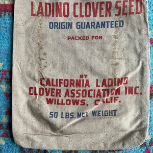Vintage California Ladino Clover Willows, CA Feedsack image 3