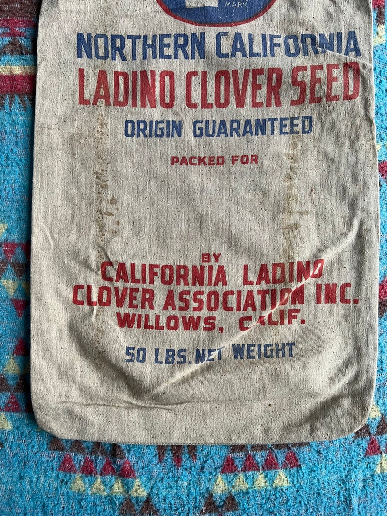 Vintage California Ladino Clover Willows, CA Feedsack image 3