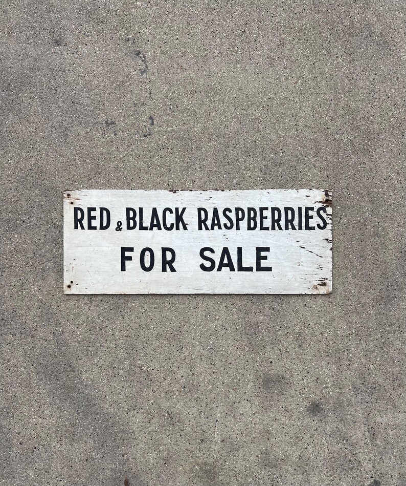 Raspberry Sign Letters Vintage Raspberries for Sale Wood Sign - Etsy