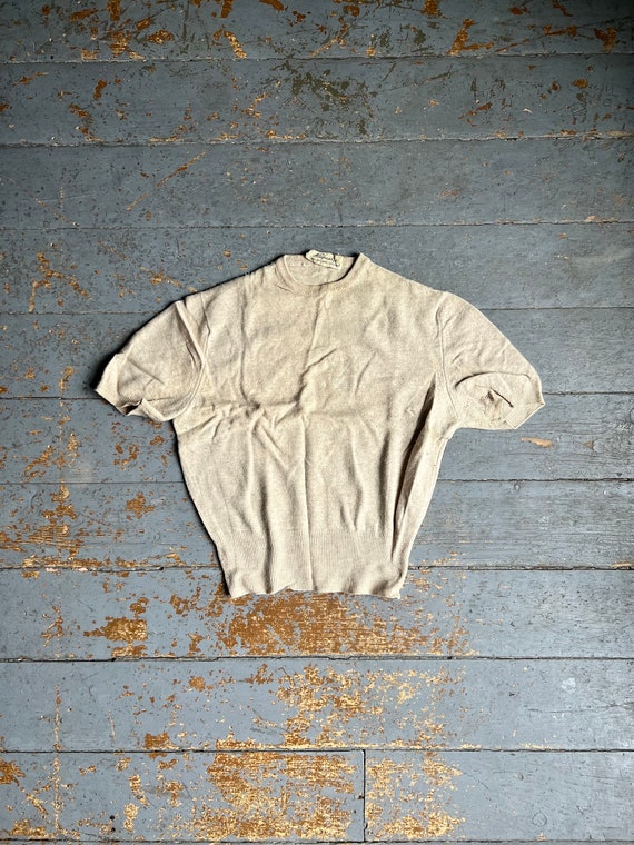 1950s Haymaker Cashmere Short Sleeve Sweater - image 1
