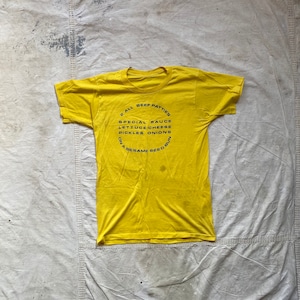 Vintage 1980s McDonalds Burger Recipe Tee Shirt