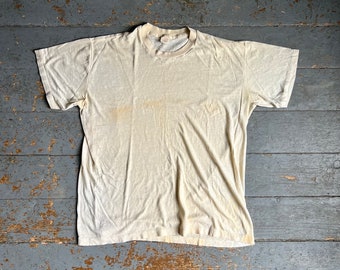 Vintage 70s Hanes 50/50 Blank T Shirt