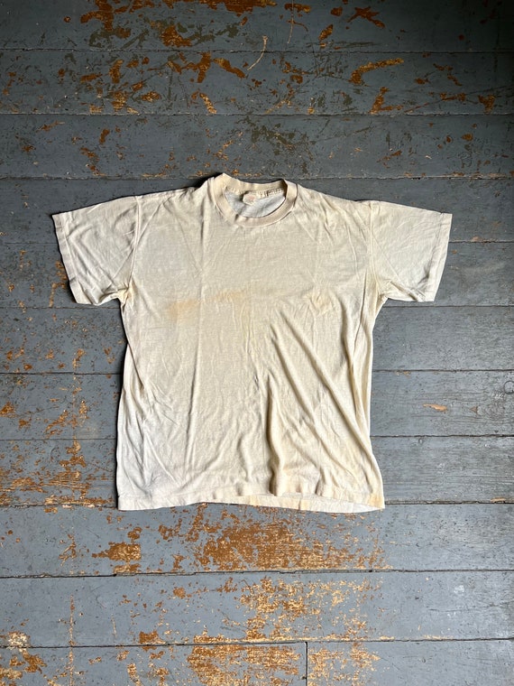 Vintage 70s Hanes 50/50 Blank T Shirt