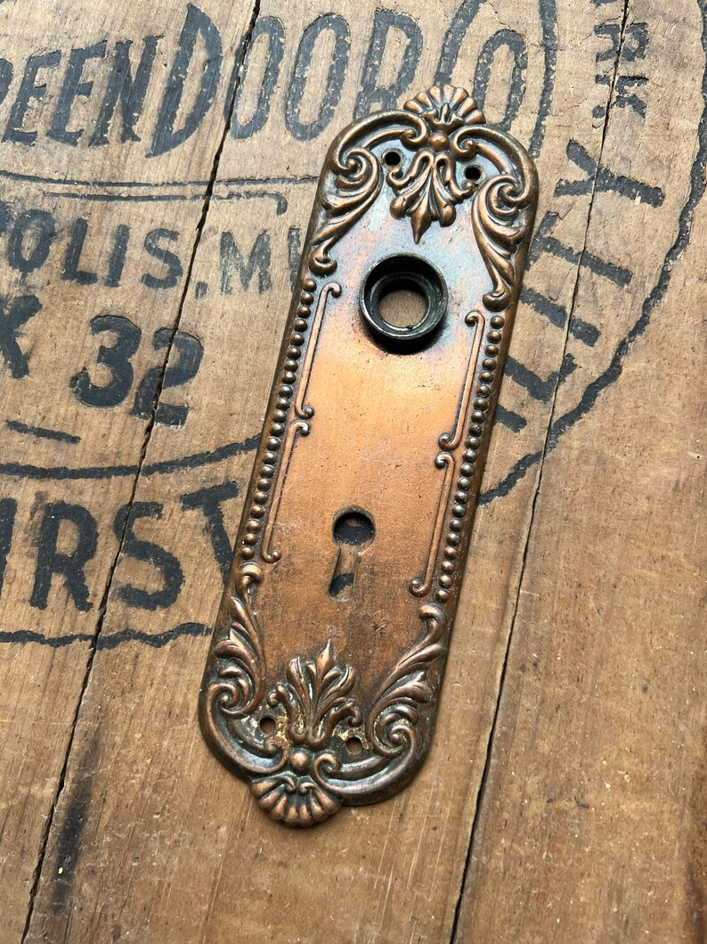 Salvaged Victorian Pressed Door Plate image 2