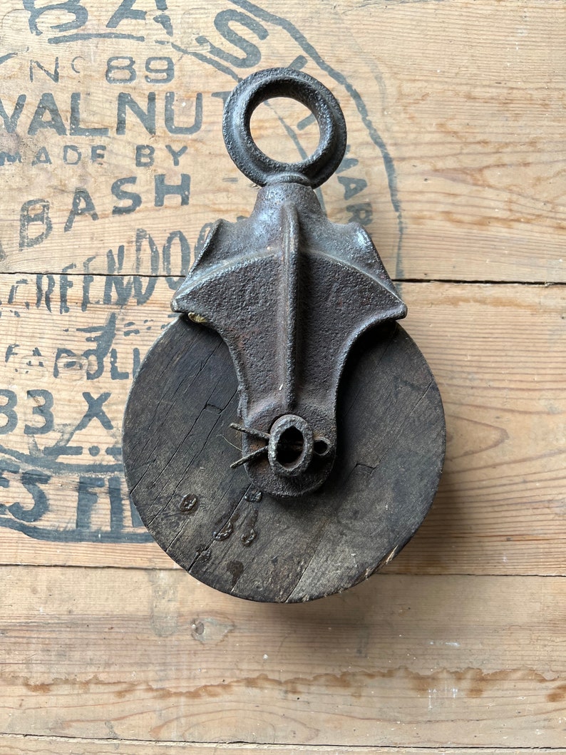 Antique Cast Iron Myers Barn Line Pulley image 2