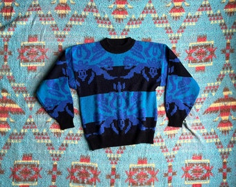 Vintage 80s Permit Symmetrical Crewneck Sweater