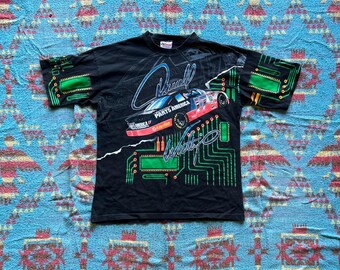 RESERVED Vintage 1990s Darryl Waltrip AOP Chase T Shirt