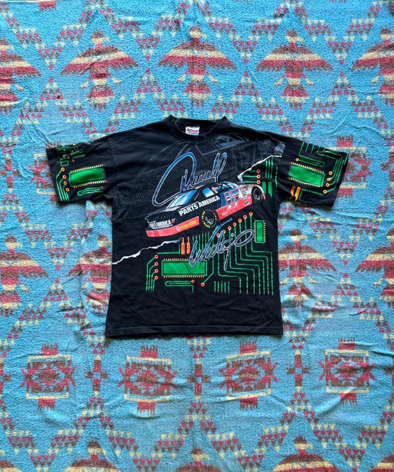 RESERVED Vintage 1990s Darryl Waltrip AOP Chase T Shirt