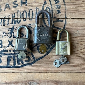 Vintage and Antique Padlock Lot w/Keys