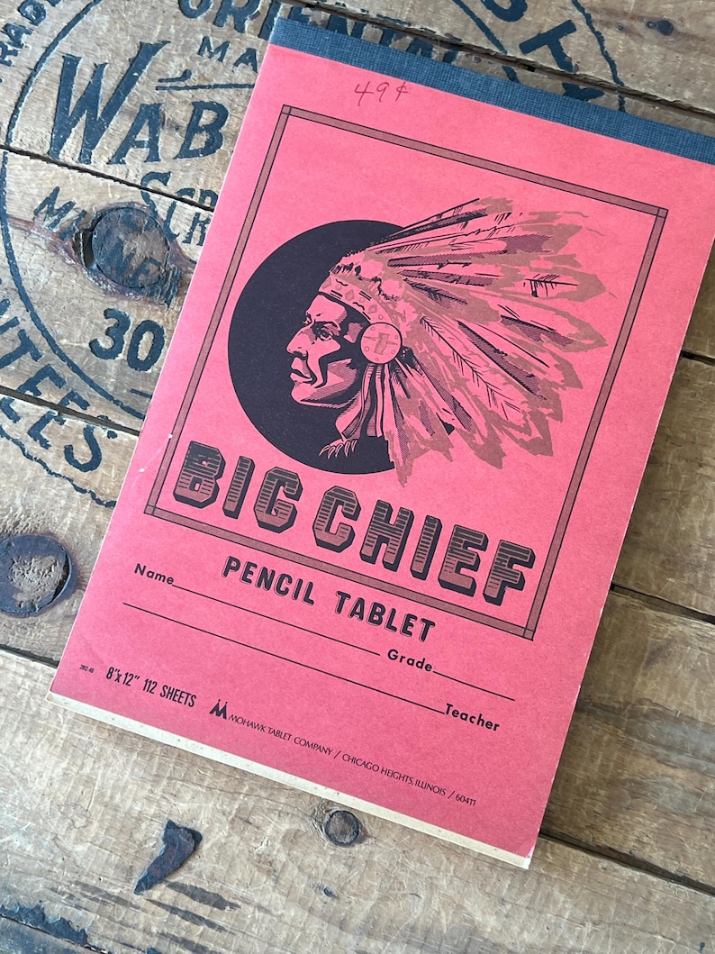 Chief Tablet Vintage Deadstock Big Chief Writing Tablet - Etsy